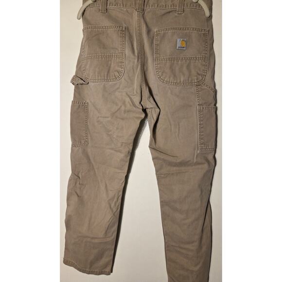 Carhartt Pants Mens 34x30 Khaki Tan Relaxed Fit Carpenter BNO324 Streetwear Work - Picture 6 of 10